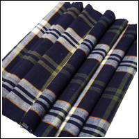 SaleOld Check Indigo Cotton Textile