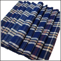 Zanshi Weaving Indigo Cotton Textile Panel